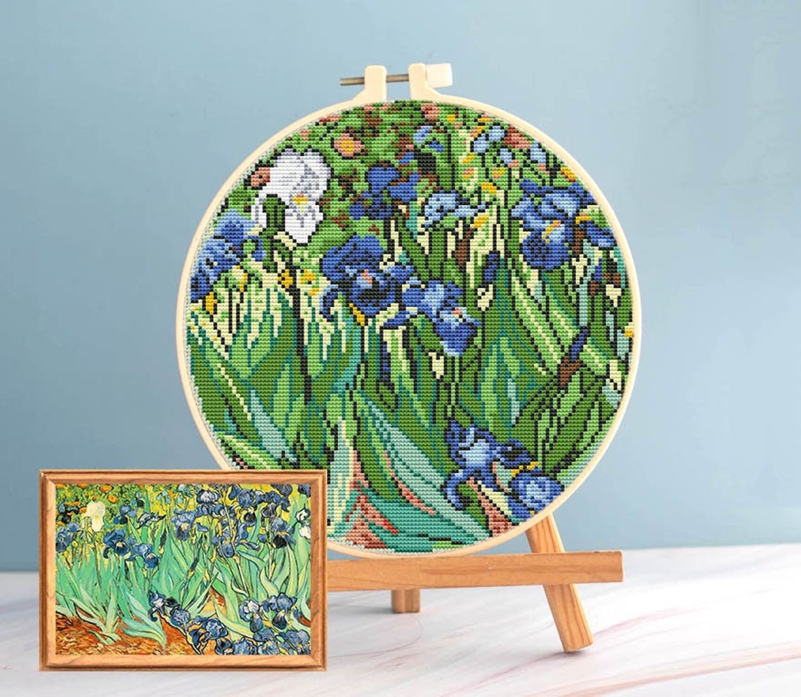 Irises Cross Stitch Van Gogh Pattern Pdf Iris Field Cross Stitch Van ...