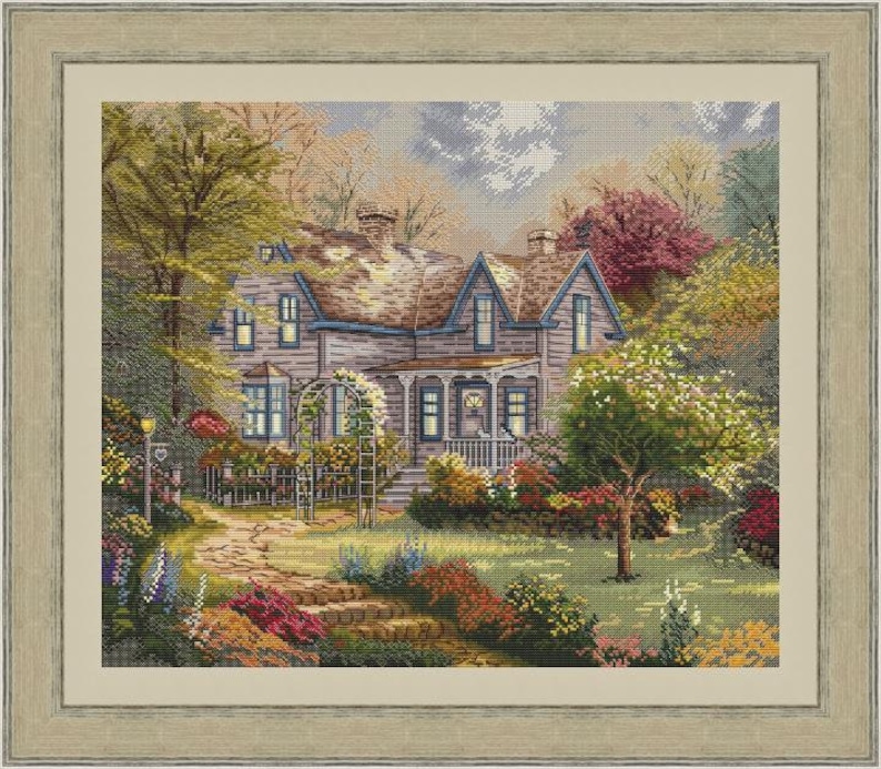 Cottage Cross Stitch Country House Pattern Pdf Old House - Etsy