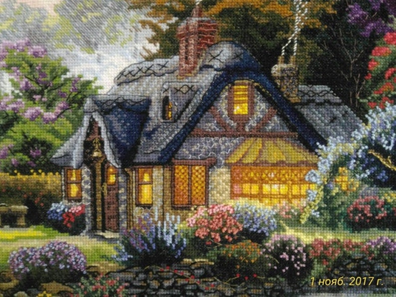 Country House Cross Stitch Pattern Pdf Summer Cottage Cross - Etsy