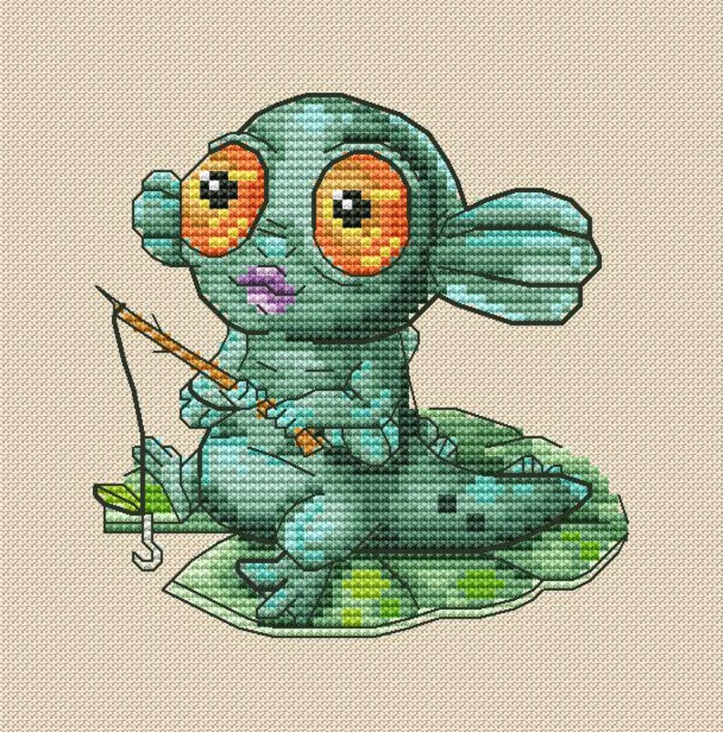 Rod Creature Mythical Beast Cross Stitch Pattern PDF Fantasy Woodland Spirit ...