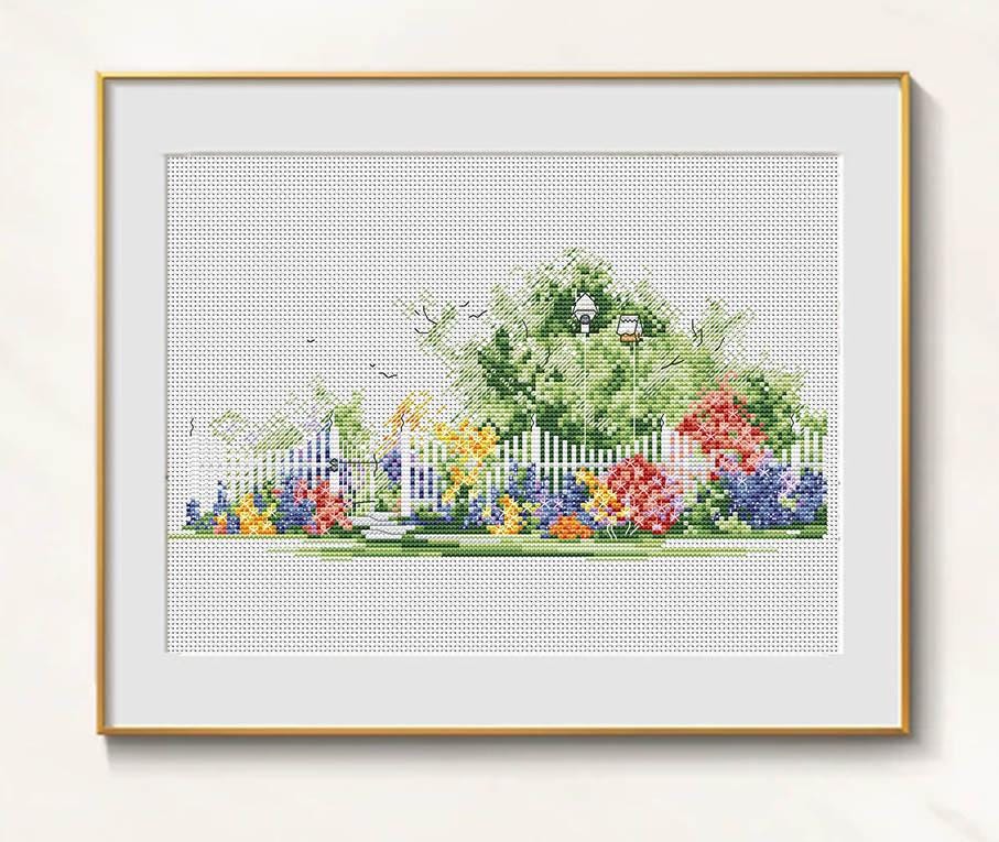 Garden Bloom Cross Stitch Summer Pattern Pdf - Nan's Garden Cross ...