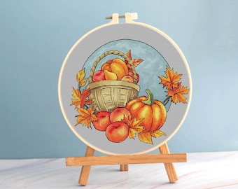 Mabon Holiday Cross Stitch Round Pattern pdf - Celtic Embroidery Round Cross stitch Equinox needlepoint Pagan Autumn Day Wiccan blackwork