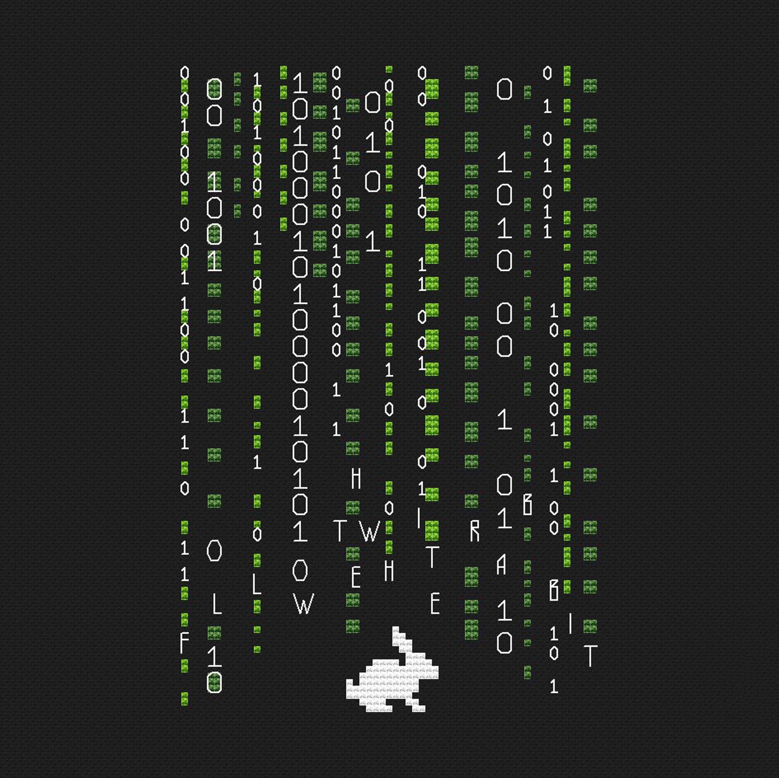 Matrix Cross Stitch Rabbit Pattern Pdf - Cells Ornament Embroidery Easy ...