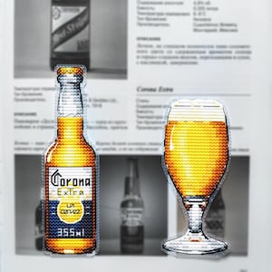 Beer cross stitch bar pattern pdf - Beer Glass Cross stitch Beer Jar embroidery kitchen cross stitch cross stitch beer lover plastic chart