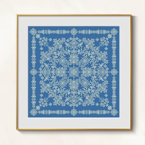 Whitework Cross Stitch Ornament pattern pdf - Winter Ornament Embroidery Snowflake Cross Stitch Pincushion Cross Stitch Biscornu blackwork