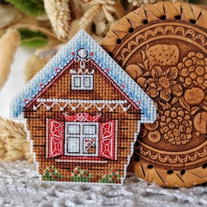 Gingerbread house cross stitch cross stitch fairy pattern pdf grandmas house embroidery cottagecore cross stitch rustic cross stitch plastic