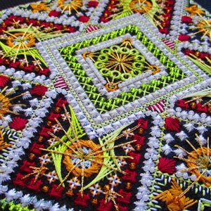 Garden Cross Stitch Ornament pattern pdf - Blackwork Ornament Embroidery Pincushion Cross Stitch Pillow Cross Stitch Biscornu dmc pattern