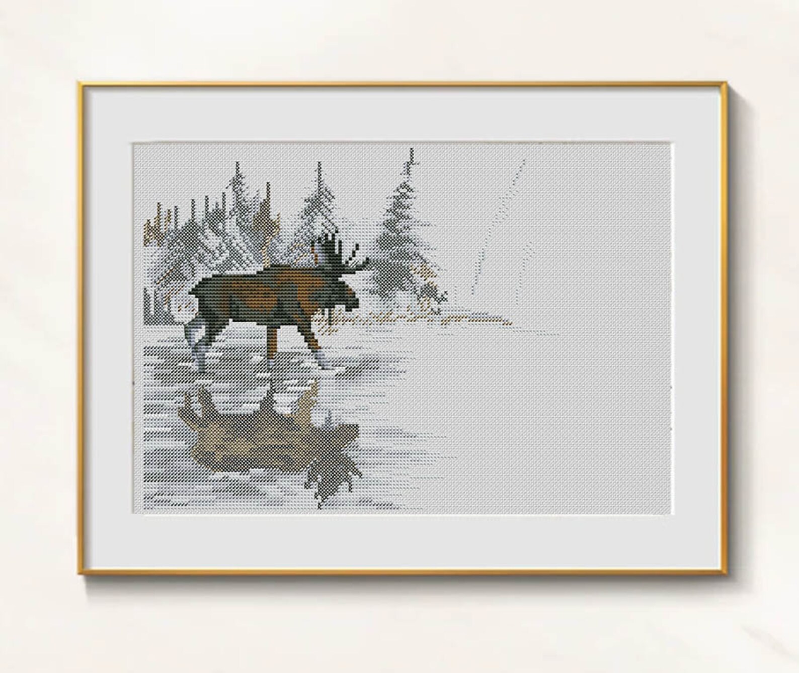 Elk Cross Stitch Blackwork Pattern Pdf - Noir Cross Stitch Blackwork ...
