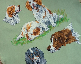 Setter Dog Cross Stitch puppy pattern pdf - Dog Sampler cross stitch Animalistic cross stitch English dog breeds  embroidery hunting dog dmc
