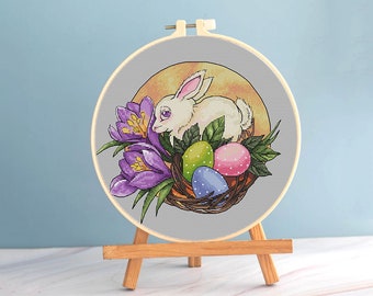 Ostara Holiday Cross Stitch Easter Pattern pdf - Spring Fantasy Embroidery Celtic Equinox Cross stitch pagan needlepoint Wiccan spring chart