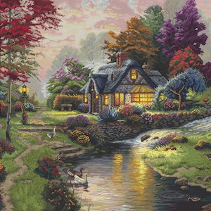Country House Cross Stitch Pattern Pdf Summer Cottage Cross Stitch