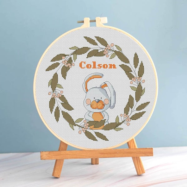 Peter Rabbit Cross Stitch Birth Announcement Etsy