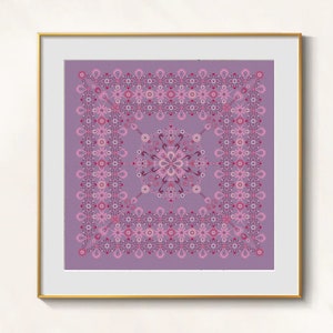 Hardanger cross stitch lace blackwork pattern pdf - Victorian cross stitch whitework embroidery lace ornament cross stitch purple pattern