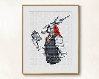 Book reader cross stitch manga pattern pdf - Anime cross stitch Ancient Magus embroidery cross stitch magician fandom embroidery download