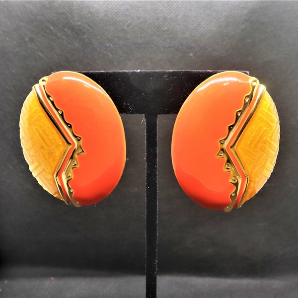 Vintage Edgar Berebi large oval earrings