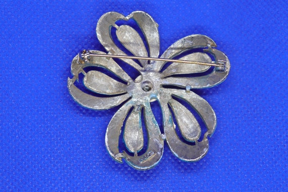Vintage CORO flower brooch 1940s - image 2
