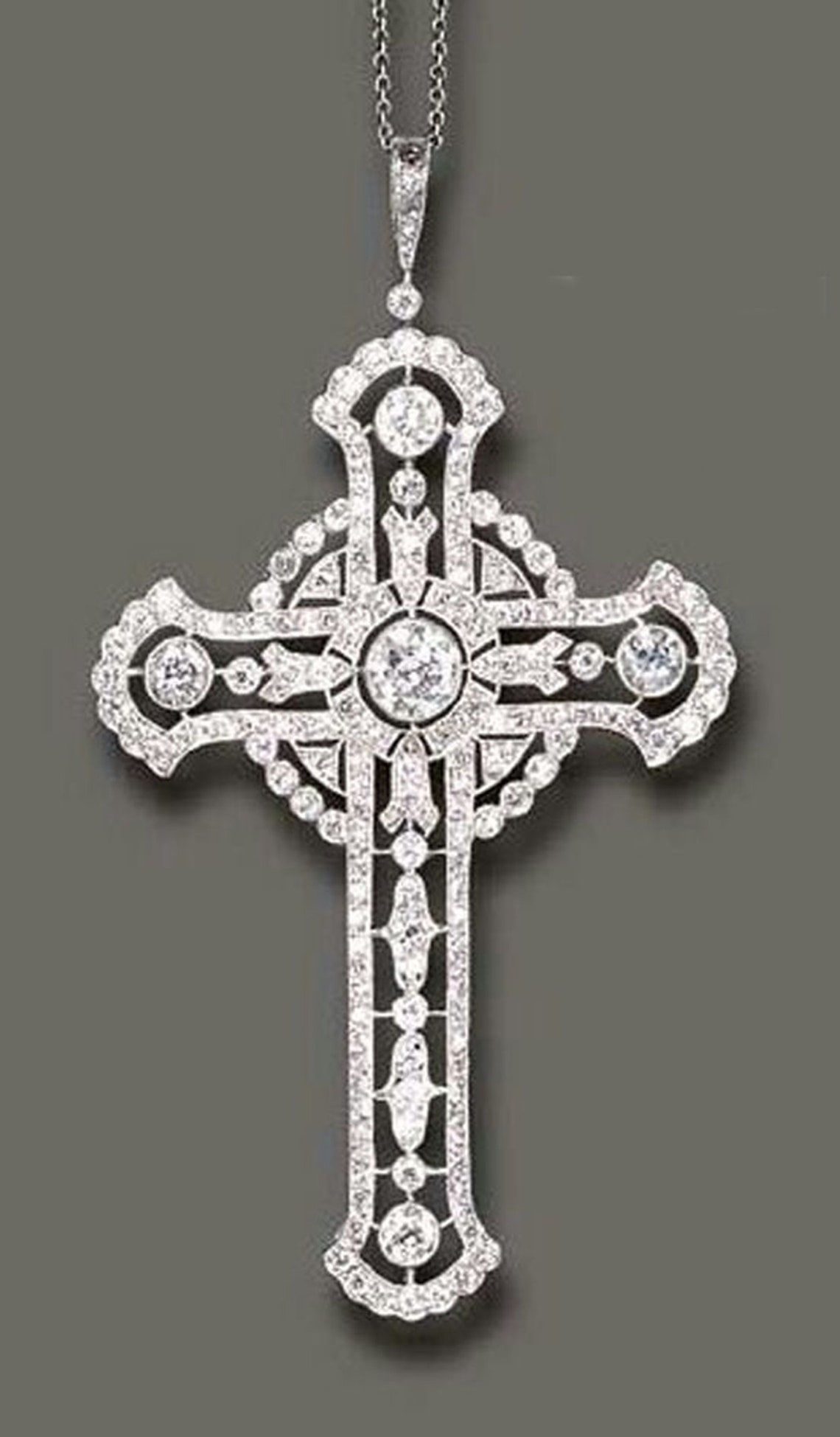 Antique Vintage Style Cross Pendant, Christian Cross Pendant, Old