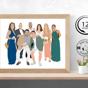 Family Portrait, Custom Illustration, Custom Portrait, Digital Portrait, Couple Portrait, Illustration