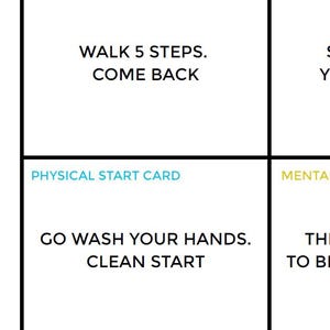 Startkaarten voor drukke breinen | ADHD-vriendelijk motivatiedeck | Zachte productiviteitstools