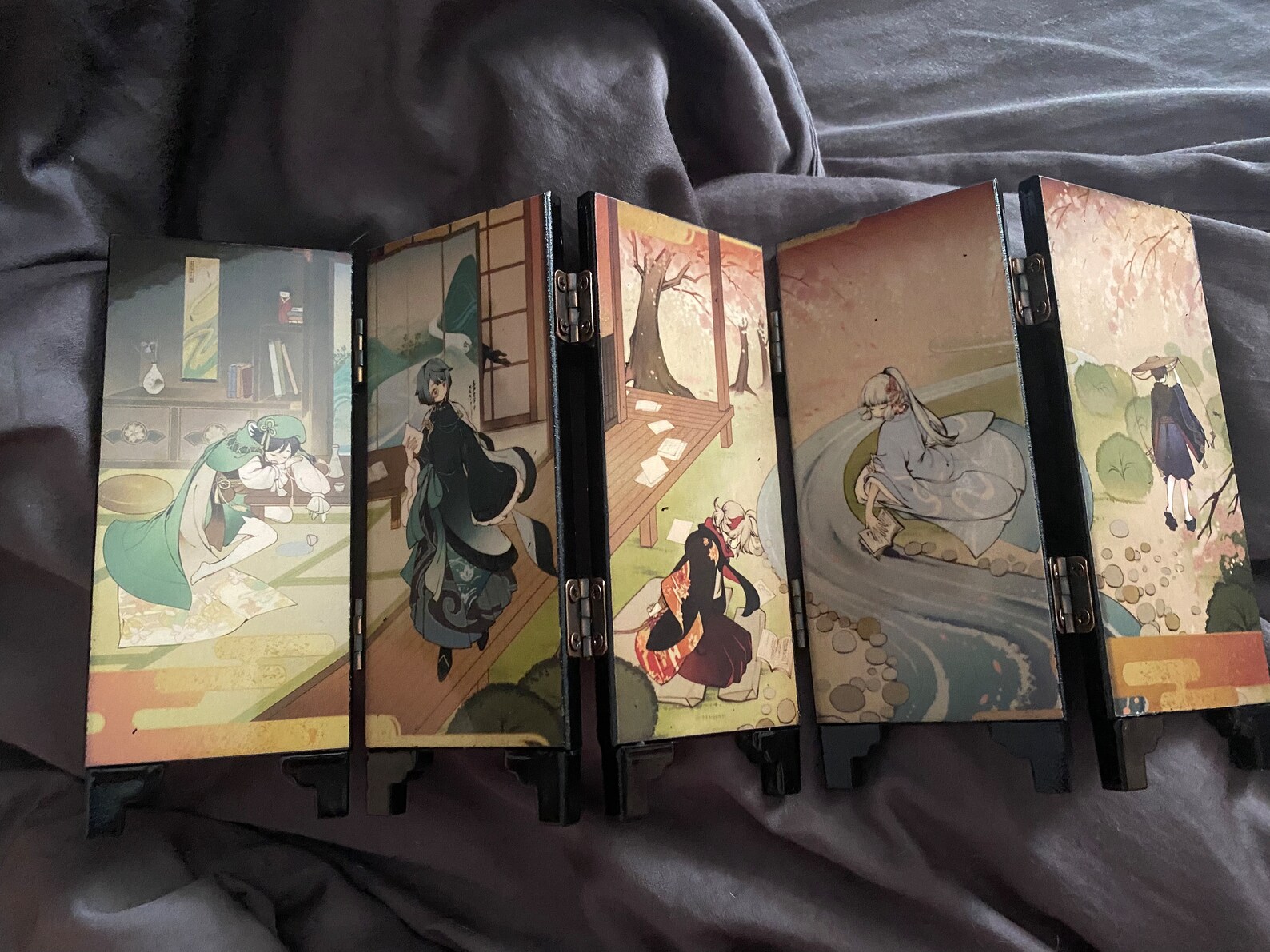 Genshin Impact Irodori Festival Folding Screen Genshin Table Etsy