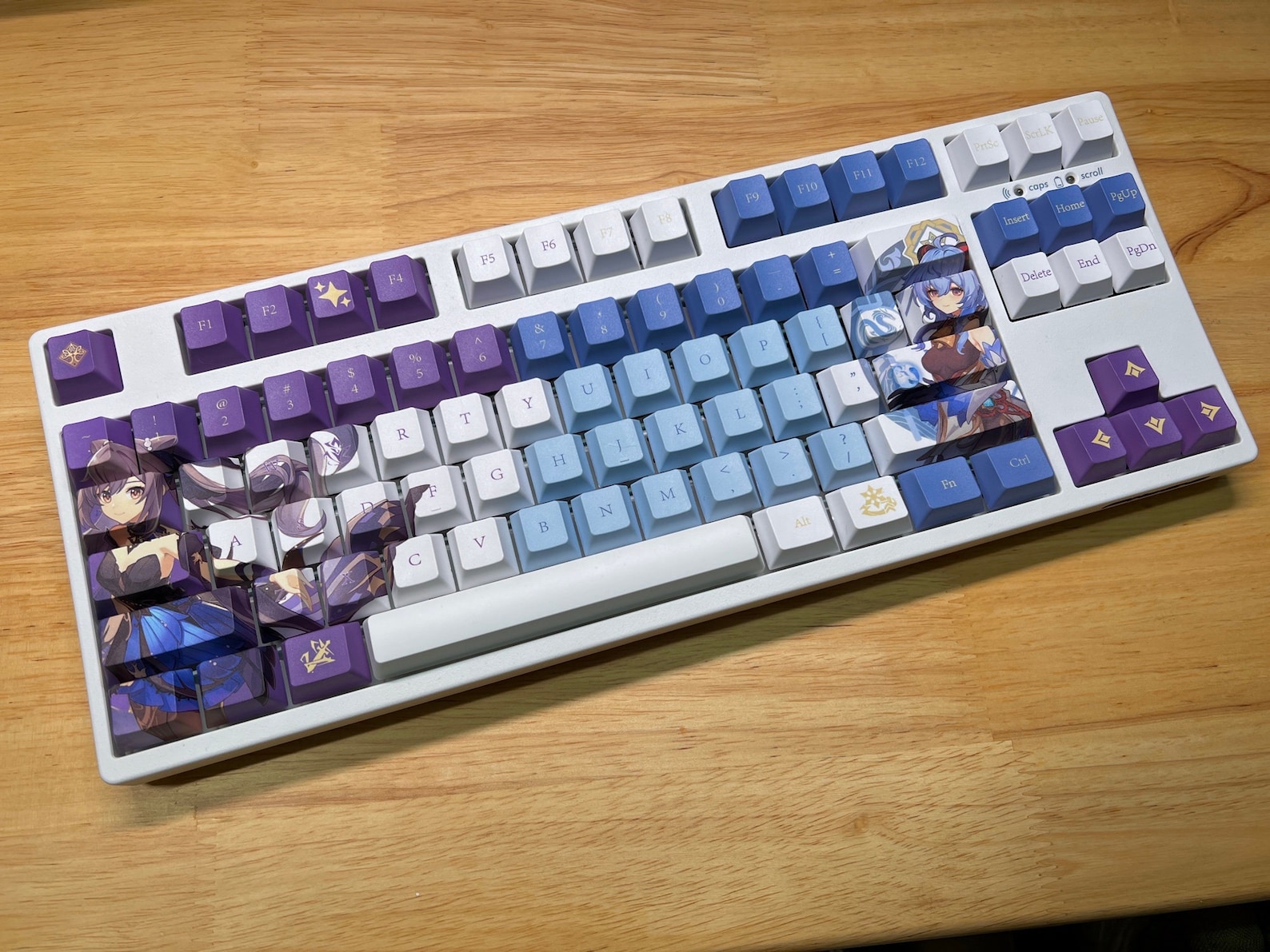 Genshin Impact Ganyu Keycap Set 129 PBT Key Caps for Etsy Australia