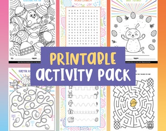 EASTER ACTIVITY SHEETS Printable, Fun Easter Games, Easter School Game Sheets, Downloadable Easter Learning Games For School or Party