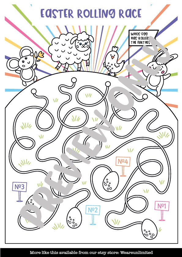 EASTER ACTIVITY SHEETS Printable, Fun Easter Games, Easter School Game ...