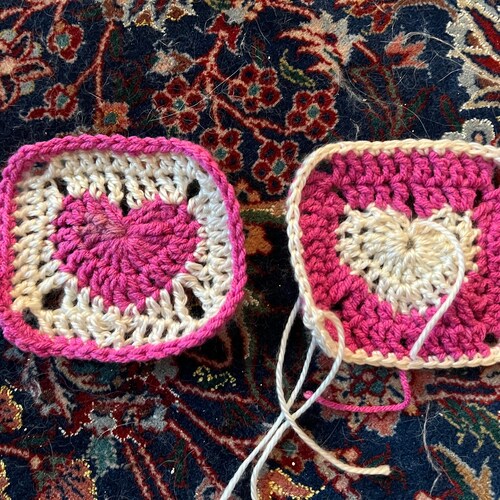 Crochet Pattern Heart Placemat PDF Heart Table Placemat Etsy