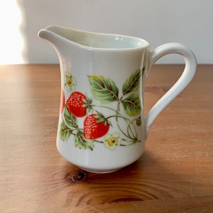 Vintage Strawberry Creamer Mini Pitcher - Japanese design