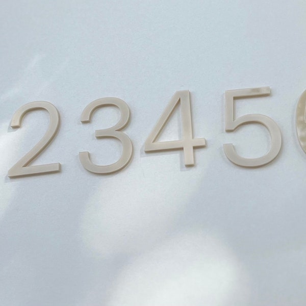 Beige Acrylic Numbers