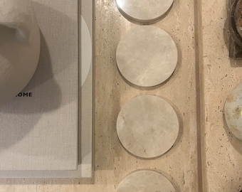 Crème Marble Set of 4 Coasters