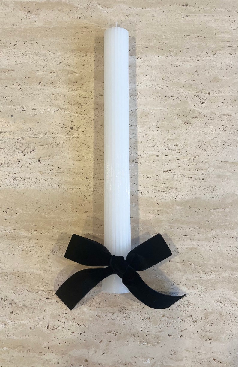 Tall Ribbed Pillar Candle Set Etsy