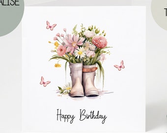 Birthday card For Her | female birthday card | happy birthday | ladies birthday card | flowers | floral