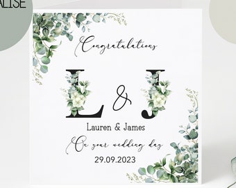 Personalised wedding card | Mr & Mrs card | just married