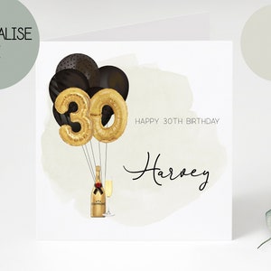 30th birthday card | greetings card | birthday day card for him | personalised card | gift | thirty | happy birthday | birthday card