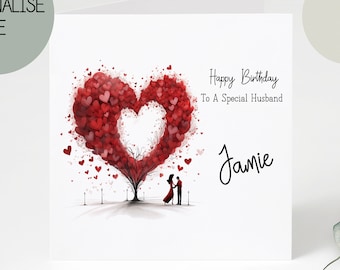 Personalised Birthday Card| Happy Birthday Card For Husband | Husband Birthday Card | Cute Birthday Card | Boyfriend