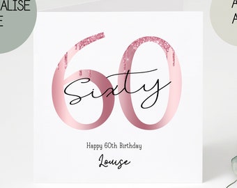 personalised 60th birthday cards | greetings card |