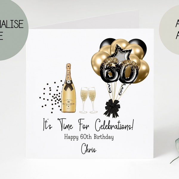 60th Birthday Card - Etsy UK