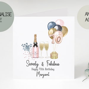 70th birthday card | greetings card | birthday day card for her | personalised card | gift | Sixty | happy birthday | birthday card