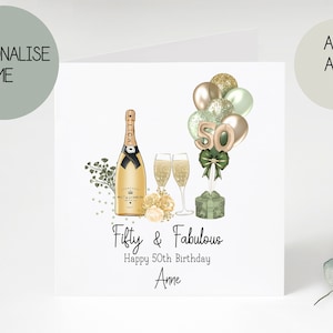 50th birthday card | greetings card | birthday day card for her | personalised card | gift | thirty | happy birthday | birthday card