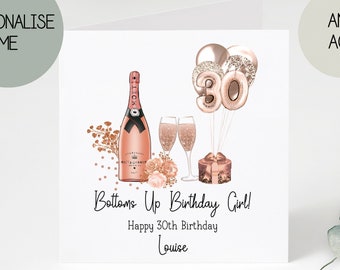 30th birthday card | greetings card | birthday day card for her | personalised card | gift | thirty | happy birthday | birthday card