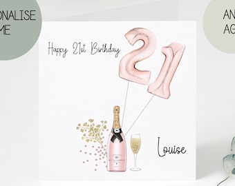 21st birthday card | greetings card | birthday day card for her | birthday card for 21st birthday | 21st Birthday gift for her