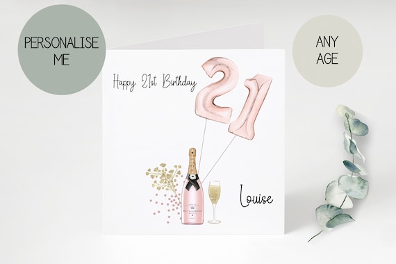 21st birthday card | greetings card | birthday day card for her | birthday card for 21st birthday | 21st Birthday gift for her