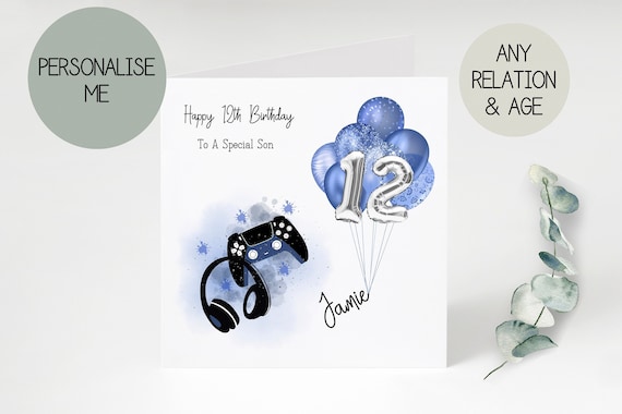 12th Birthday Card for Boy 12th 13th 14th Birthday Day Card