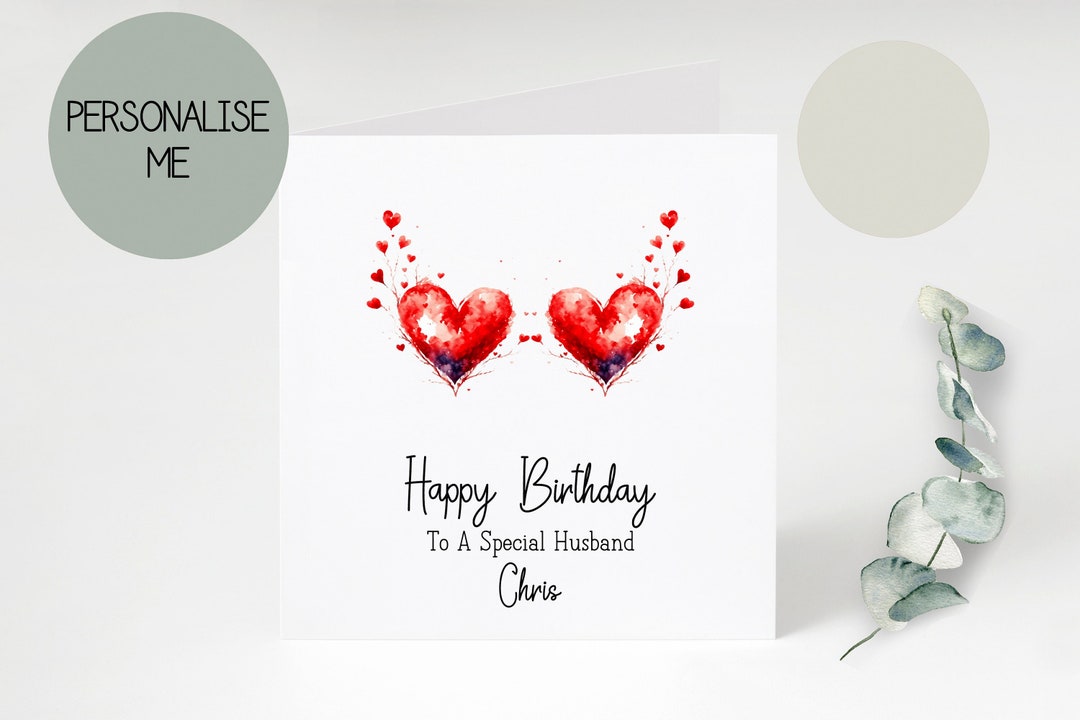 Personalised Birthday Card| Happy Birthday Card for Husband | Husband ...