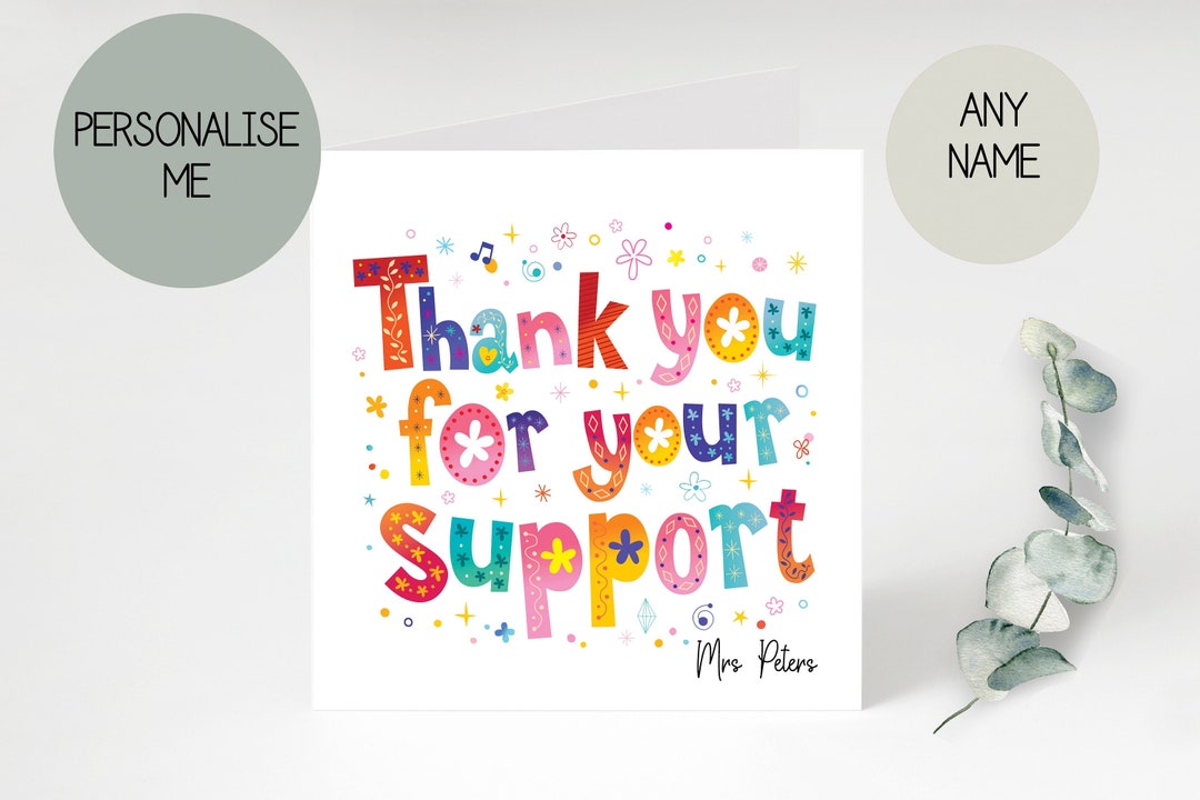 Personalised Teacher Thank You Card / End of School / Teacher ...