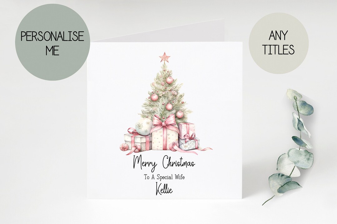 Wife Christmas Card Christmas Card for Wife Girlfriend Christmas Cards ...