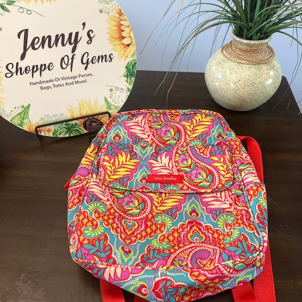 Vera Bradley Paisley In Paridise Small Backpack.