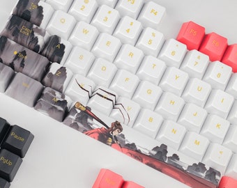 Paper-Cut Monkey Animal China Zodiac Keycap Mechanical Keyboard PBT Gaming Upgrade Kit