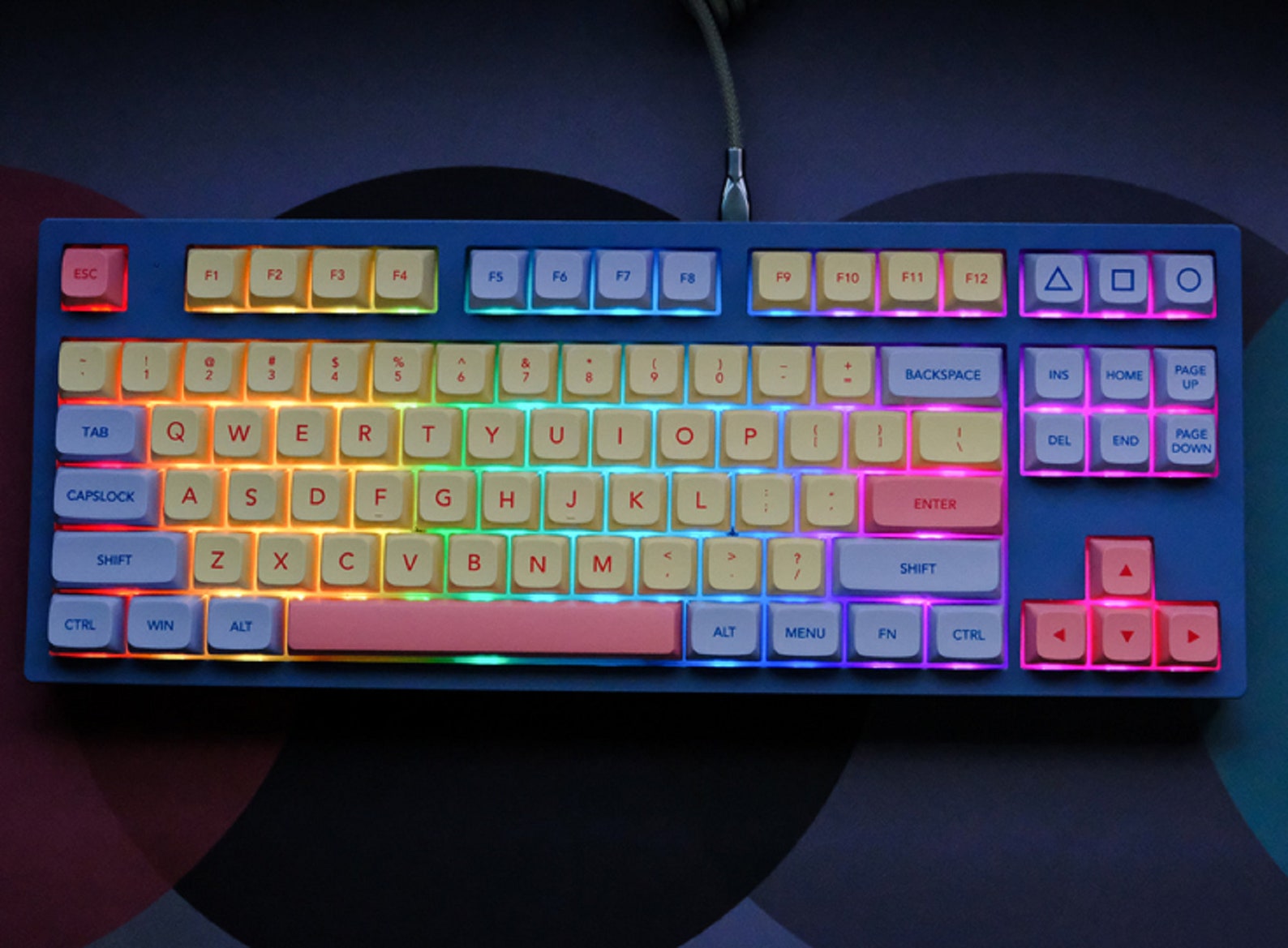 130 Keys Marshmallow Keycap Colorful Keycap Set Cute Etsy